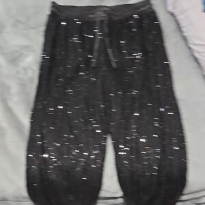 Kids Sparkly Black Pants